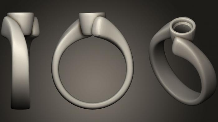 نموذج ثلاثي الأبعاد لآلة CNC خواتم مجوهرات خاتم الخطوبة 2